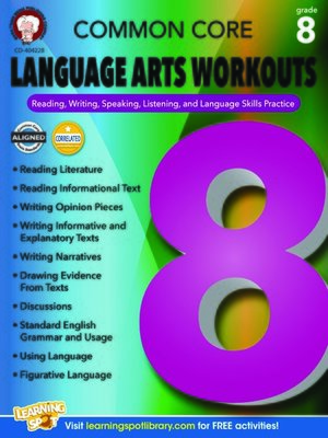 cover image of Common Core Language Arts Workouts, Grade 8